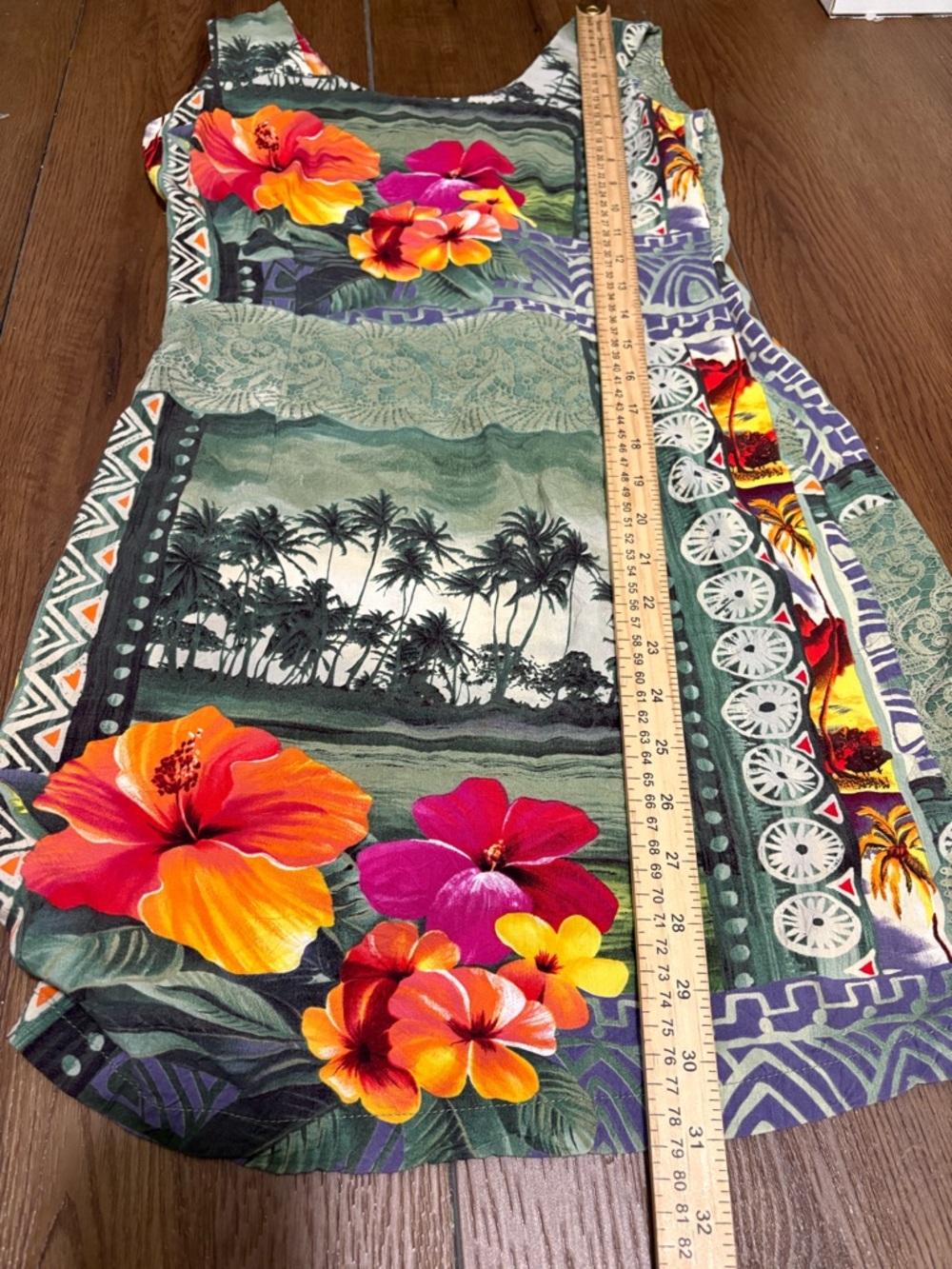 Vintage Jams World Women Hawaiian Sheath Tank Dress Size 5/Small Floral Hibiscus - Picture 4 of 8